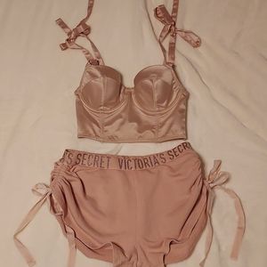 VS Pink shorts and Bustier top